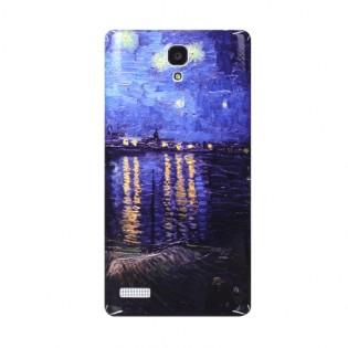 Вінілова наклейка обкладинка Back cover for Xiaomi Redmi Note (Night city)